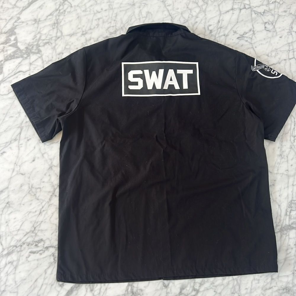 Spirit Halloween Costumes SWAT button up Mens shirt size L